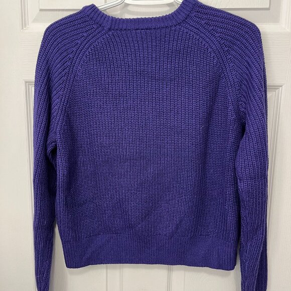 ICONE Shaker-rib Raglan Sweater In Purple - Picture 4 of 7